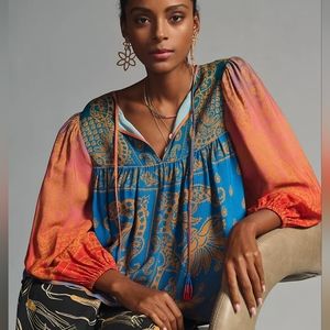 Farm Rio Puff-Sleeve Blouse